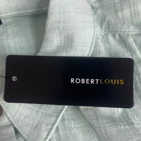 Robert Louis Button Up Shirt Womens Small Mint Green New - Picture 9 of 9